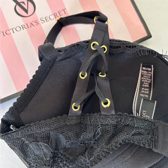 VICTORIAS SECRET VERY SEXY RING HARDWARE PUSH UP BRA SIZE 36C NWOT - Picture 5 of 16